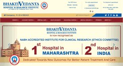 Desktop Screenshot of bhaktivedantahospital.com
